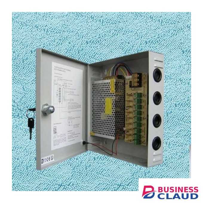 Overload Protection 12V, 5 Amps Closed CCTV Cameras Power Supply Unit Box