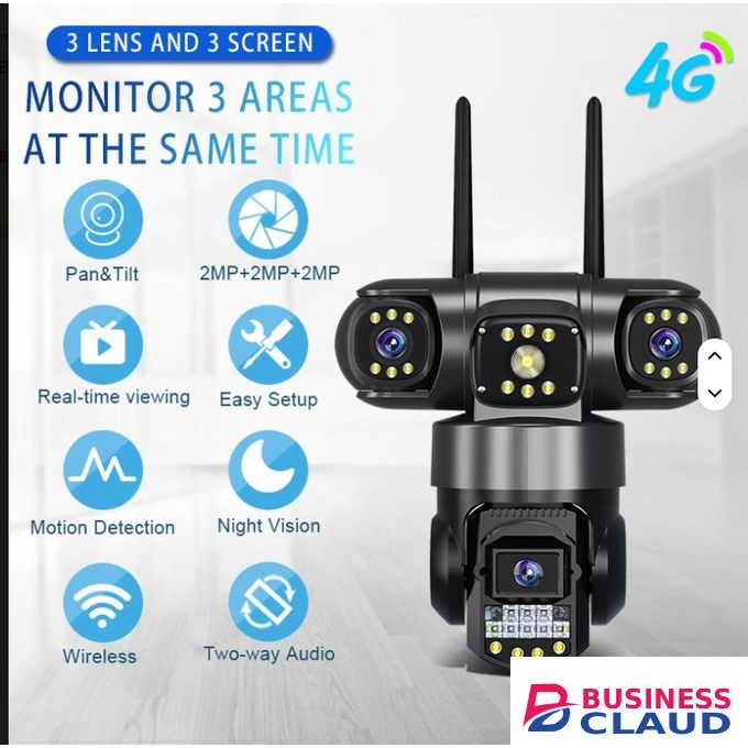 V380 Pro Smart Ai Tracking 3 Lenses 8MP 4G IP Ptz Camera Dash Hunting Camera 4G Cctv Outdoor Home Security Micro Camera 4K