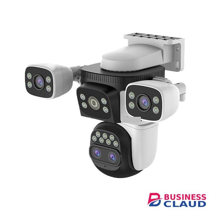 20mp Four Screens Outdoor Surveillance Camera WiFi Camera 10X Zoom 10k PTZ Auto Tracking Two-Way Audio CCTV Cam