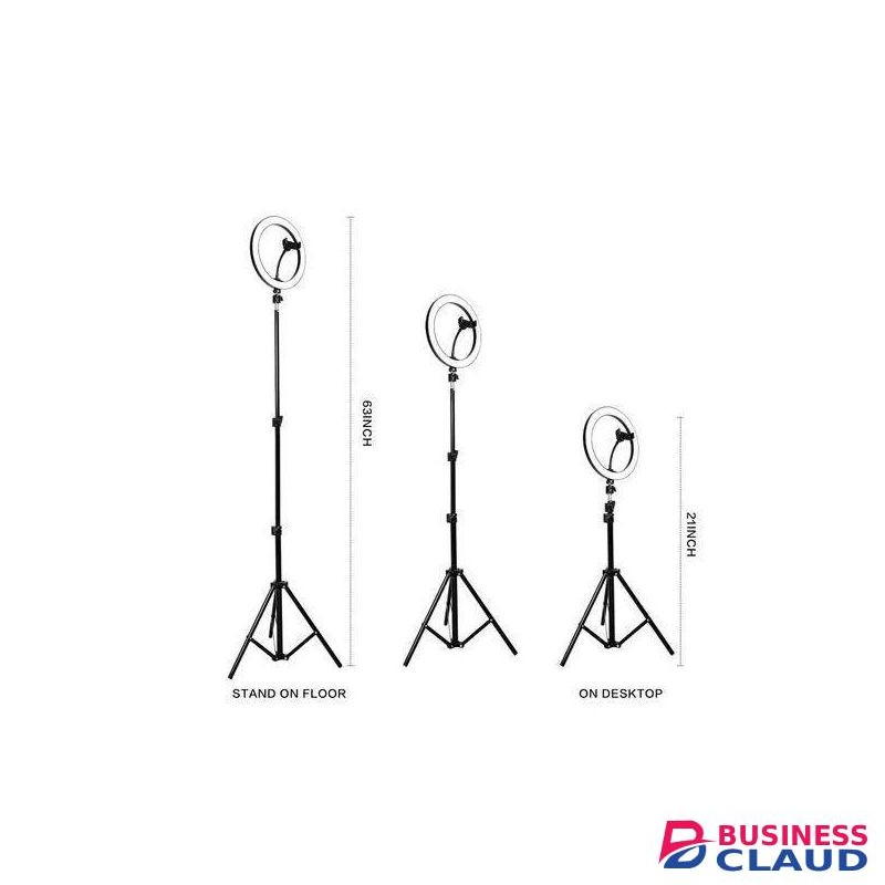 2.1M Tripod Stand With 10 Inch LED Ring Light- Dimmable Beauty Ringlight For Selfie Live Stream/Makeup/Youtube/Tiktok Video