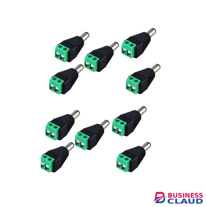 10 DC Power Jacks - Plug Adapter Connector For CCTV Cameras