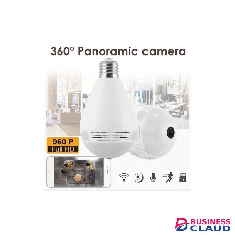 960P Panoramic Wifi Bulb Lamp Camera ICsee APP