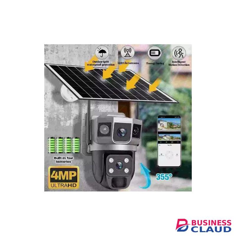 V380 Pro 4G SIM CARD Camera 4MP Outdoor/Indoor Solar PTZ Camera 2560 x 1440 Video Resolution, Motion Alert v380pro Camera Outdoor