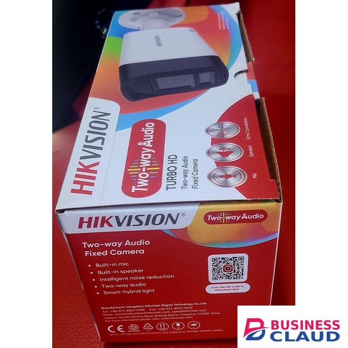 Hikvision DS-2CE16D0T-LPTS 2MP Mini Bullet Camera – Two-Way Audio, Smart Hybrid Light, 25m Night Vision, IP67 Weatherproof
