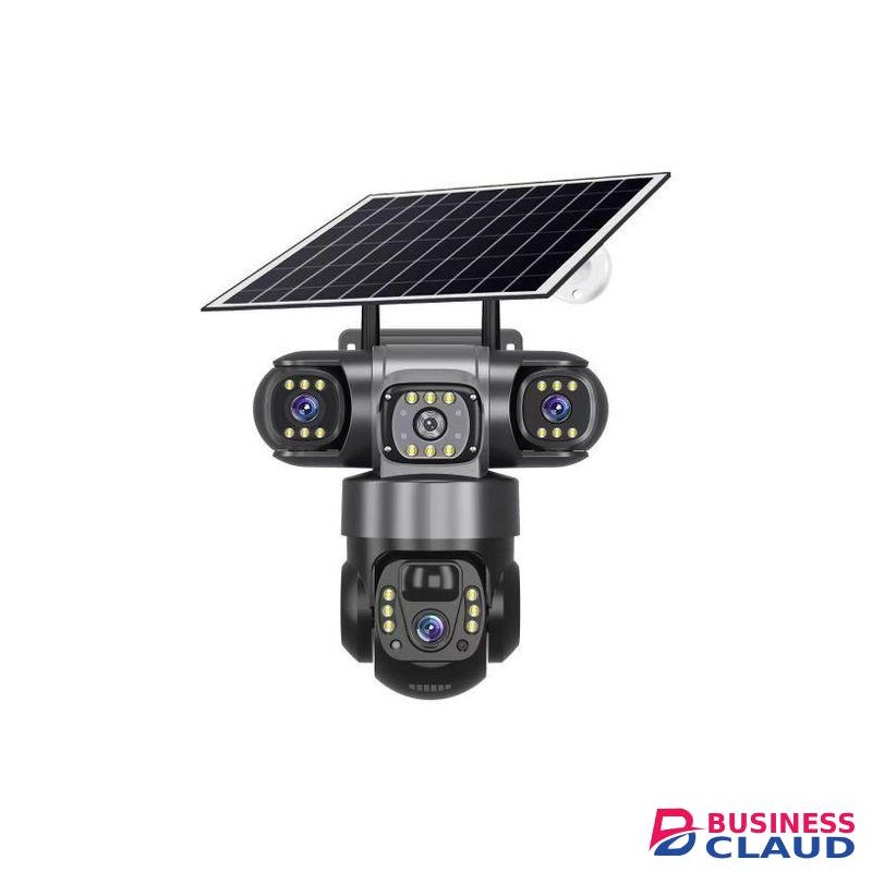 4G Triple Lens Solar CCTV Camera 360 Degrees View High Quality View 12MP Full HD Camera WaterProof Camera