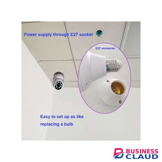 PTZ BULB ROTATING NANNY WiFi HIDDEN CCTV CAMERA 360°