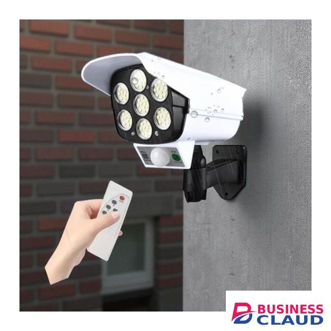 Outdoor Security 2 In 1 Dummy Fake CCTV Camera with PIR Motion Sensor and Ultra High Brightness Solar Light