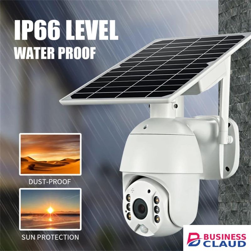 solar powered AI CCTV camera security cctvPTZ camera 4k hd resolution wifi camera 2-way audio camera 360 degrees rotation mobile app motion sensor human body detection