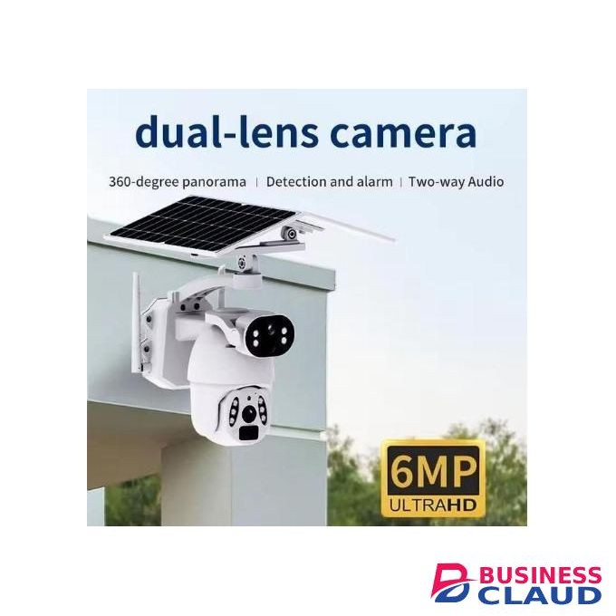 Solar Light Intelligence 6MP 4G Dual Lens Intelligent Solar Energy PTZ With Sim Card Slot Outdoor Camera - ( With 2 Way Audio. Human Auto-Tracking, 6mp Resolutions)