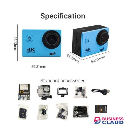 4K Action Camera Ultra HD WiFi 16MP 30FPS for Outdoor Sports & Vlogging