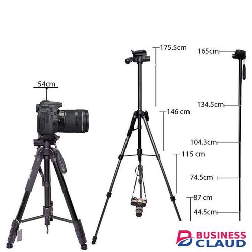 Jmary KP2599 Pro Aluminium Alloy Tripod Monopod Stand with Smooth Fluid Head for Filmmaking & Photography