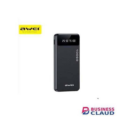 Awei P131K Power Bank 10,000mAh – Compact, Multi-Port, Digital Display, Durable Design