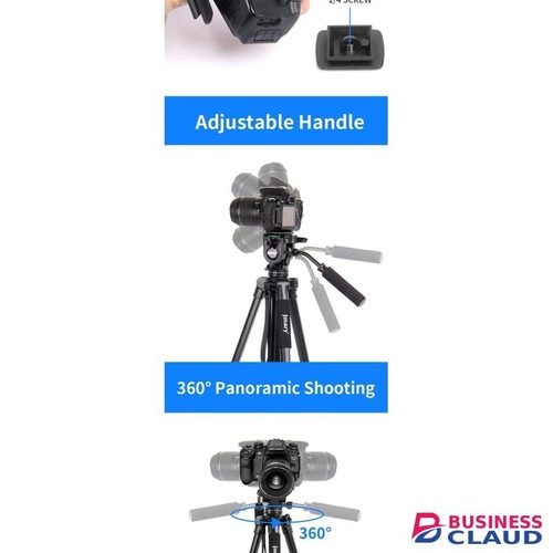 Jmary KP2599 Professional Aluminium Alloy Camera Tripod Monopod Stand with Fluid Head for Videography