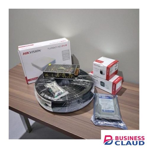 Hikvision Full HD 2 Cam CCTV Kit 4 Channel DVR Machine 500GB Night Vision Easy Installation Heavy Duty High Durability