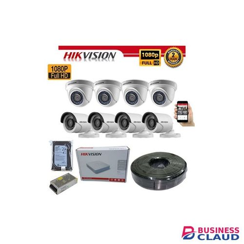 Hikvision 8 HD CCTV Camera Full Kit Pure 1080P ( With 8-Ch DVR & 20m Night Vision )