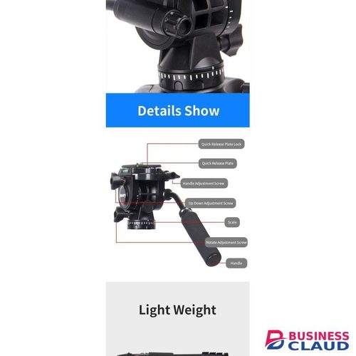Jmary KP2599 Pro Aluminium Alloy Fluid Head Monopod Stand Tripod for DSLR Photography & Videography