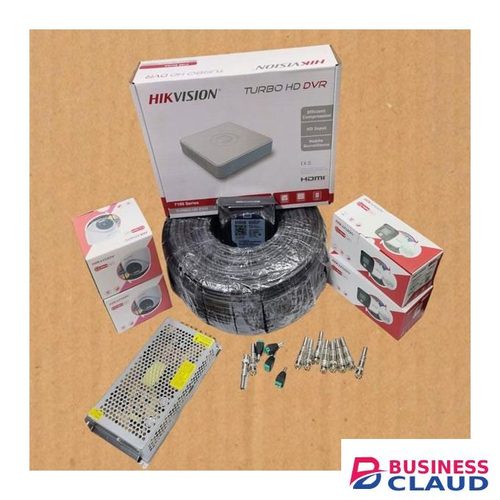 Hikvision 4 HD Hybrid Colored CCTV Camera Full Kit (With 4 Channel DVR,500GB HDD 50m RG59 Cable