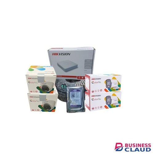 Hikvision Top Quality 4 Full HD 1080P 2MP ColourVu CCTV Kit-24/7 Coloured Images