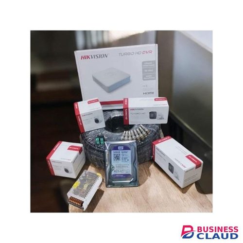 Hikvision 1080p HD 4 Camera CCTV System Kit Easy Installation Real Time Capture With 50M Coaxial Cable Included