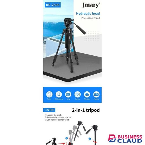 Jmary KP2599 Pro Aluminium Alloy Fluid Head Monopod Stand Tripod for Camera Video & Photography Work