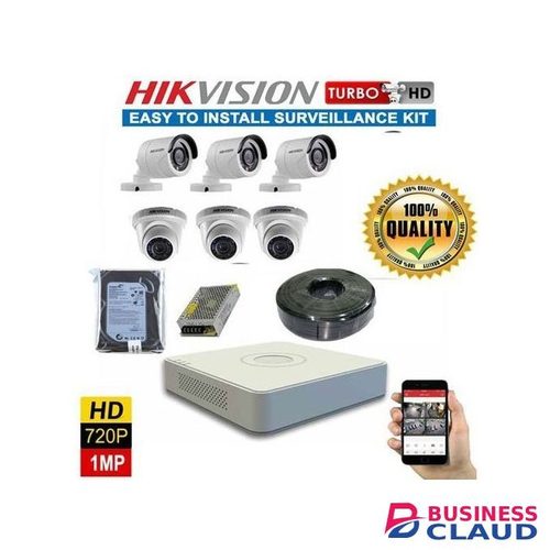 Hikvision 6 Turbo HD Night Vision & Motion Enabled CCTV Complete Kit