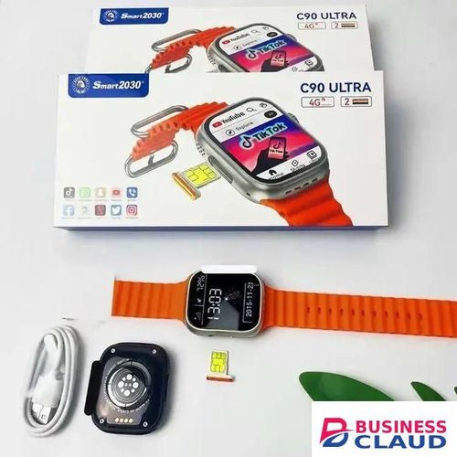 SmartBerry Smart Berry Dual Camera Smartwatch C90 Max Android 9.0 Water Drop Screen Video Chat App Download 4G Smart Watch Phone Sim Card