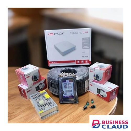 Hikvision Smart Hybrid Colored Night Vision 1080P 2MP 4 Camera CCTV Kit with DVR Machine and 50M RG59 Coaxial Cable