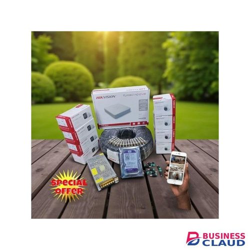 Hikvision 8 Channel 2MP CCTV Camera Kit with Built-In IR LEDs, Reliable Quality, Easy Installation, Android IOS Support, and Live Video Streaming for Smart Surveillance