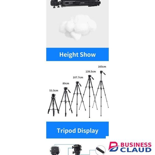 Jmary KP2599 Aluminium Alloy Fluid Head Tripod for DSLR Cameras and Live Streaming