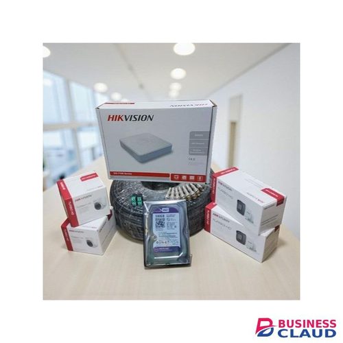 Hikvision 4 Camera 1080P 2MP Full HD CCTV System with DVR, 500GB HDD, Motion Detection Support and Premium Quality Long Term Reliability