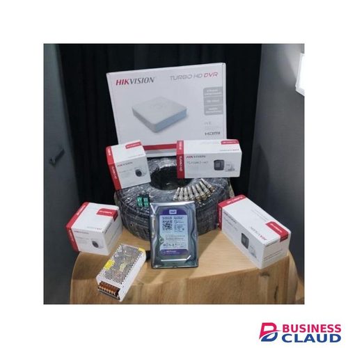 Hikvision 4 Turbo 2MP HD CCTV Kit Remote Viewing Night Vision Including 4Channel DVR And 50M RG59 Cable