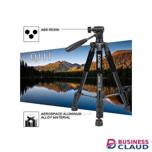 Zomei Camera Tripod, Compact and Lightweight, for C-anon/Nikon, Aluminum Alloy Travel Camera/Phone Tripod with 2 Quick Release Plates and Universal Phone Holder - Black