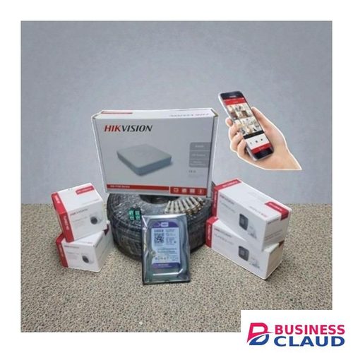 Hikvision 4 Turbo 1080P HD CCTV System Kit with Real Time Capture Easy Installation 4 Channel DVR and 50M Cable