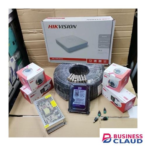 Hikvision Smart Hybrid Colored Night Vision 4 Camera 1080P Full HD CCTV Kit with DVR Recorder and Audio