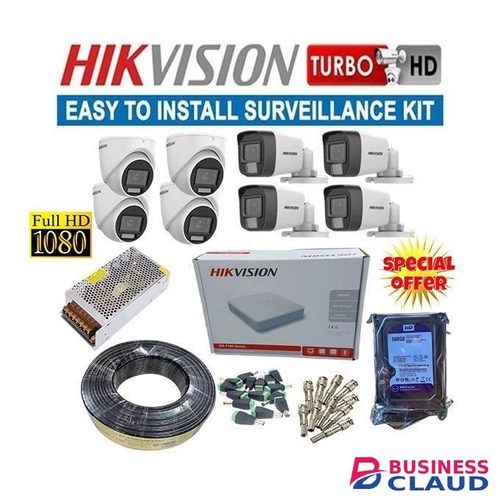 Hikvision 8 Channel 1080P Full HD CCTV Kit ce Audio Recording Color Night Vision Smartphone App Control Durable Quality Motion Detection