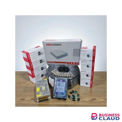 Hikvision 1080P HD 8CH CCTV Security Camera System with DVR, Cloud Backup and 100M RG59 Coaxial CCTV Camera Cable
