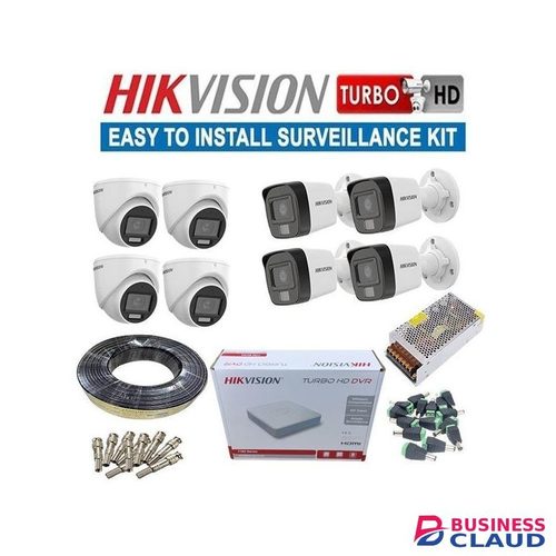 Hikvision Full Kit 8 Channel 2MP CCTV System Smart Color Night Vision ce Recording Plug And Play Stable Performance High Durability
