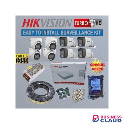 Hikvision 8 Channel Full HD 2MP CCTV Kit 24/7 Color Night Vision ce Recording Motion Detection Easy Install Long Lasting Quality