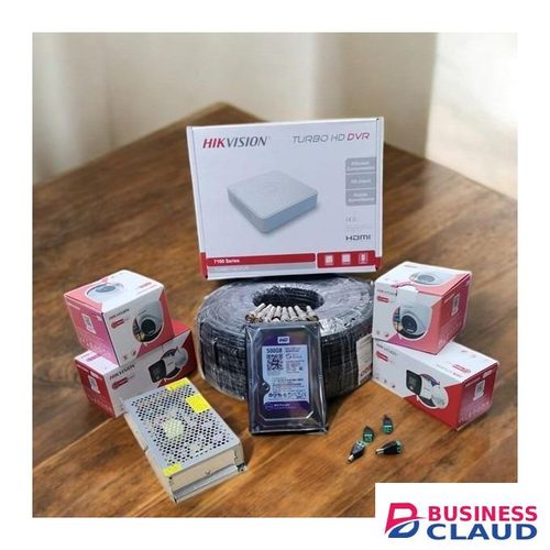 Hikvision Full HD 1080P 2MP Smart Hybrid Colored Night Vision 4 Camera CCTV Kit with Audio and DVR Recorder