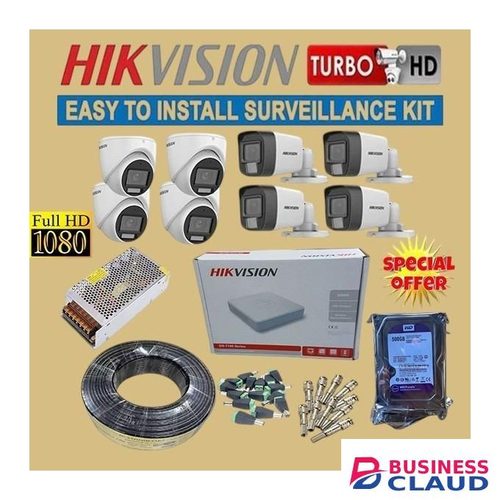 Hikvision Smart Hybrid Light 8 Channel 2MP CCTV Kit Full HD 24/7 Color Vision ce Recording Remote View High Performance System