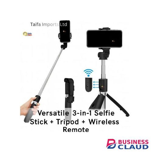 Ultimate 3-in-1 Selfie Tripod Kit – Bluetooth Remote, LED Light, Foldable Design for Vlogging & Video Calls