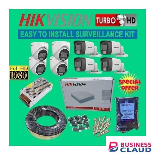 Hikvision Full HD 8CH Smart CCTV Kit ce Audio Recording Motion Detection Night Vision Activated Top Quality Easy Installation