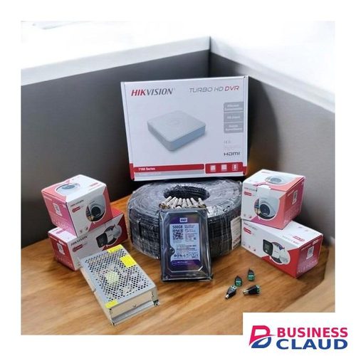 Hikvision Smart Hybrid Colored Night Vision 1080P 2MP 4 Camera CCTV Kit with DVR, Audio, and 50M RG59 Cable
