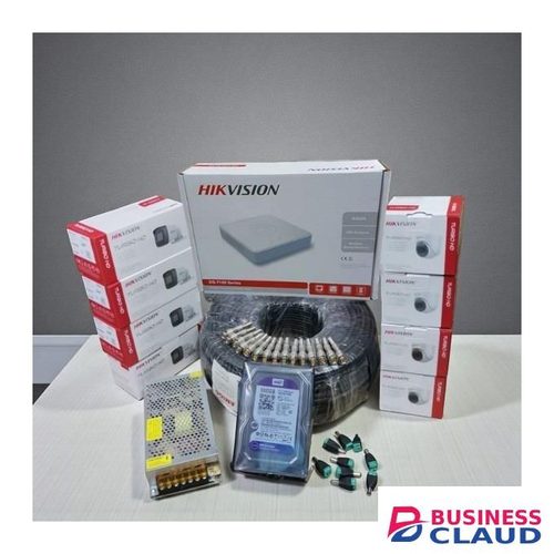 Hikvision HD 1080P 8 Channel CCTV System with 1TB Hard Disk, 100M RG59 Cable, Infrared Night Vision and Cloud Storage