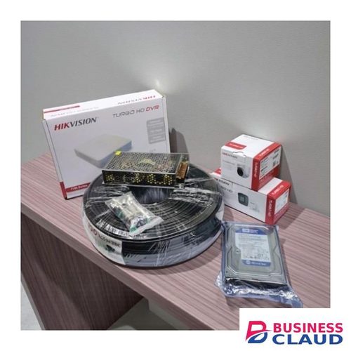 Hikvision 1080P Full HD Dual Camera Surveillance Kit with 4 Channel DVR, Infrared Night Vision, and 500GB Hard Drive
