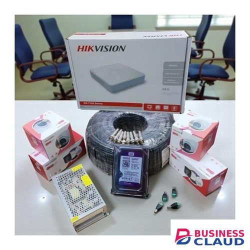 Hikvision Full 4 Camera Hybrid Light 2MP Surveillance Kit with 4CH DVR, High Quality 50M RG59 Cable & 500GB Hard Drive