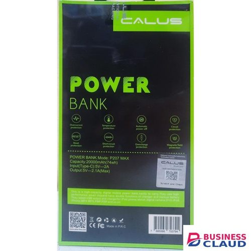 CALUS Power Bank. High-capacity P207 Max 20000 Mah.Type C,Micro/normal,I phone inbuilt cable