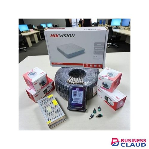 Hikvision 1080P Full HD 2MP Smart Hybrid Colored Night Vision 4 Camera Kit with DVR and 50M RG59 CCTV Cable