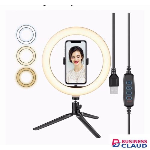 8-Inch Professional LED Ring Light with Tripod Stand & Bluetooth Remote – 3 Light Modes