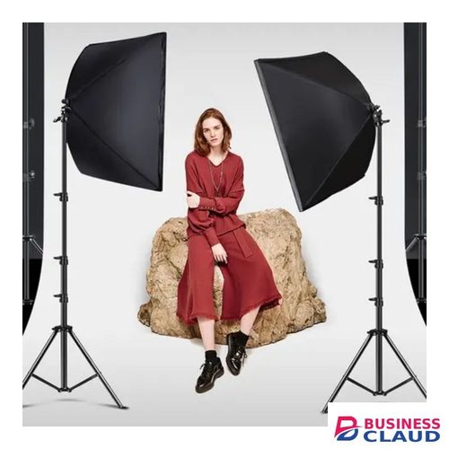 Softbox Photo Video Studio Photo Fill Light + Tripod + Light Bulb